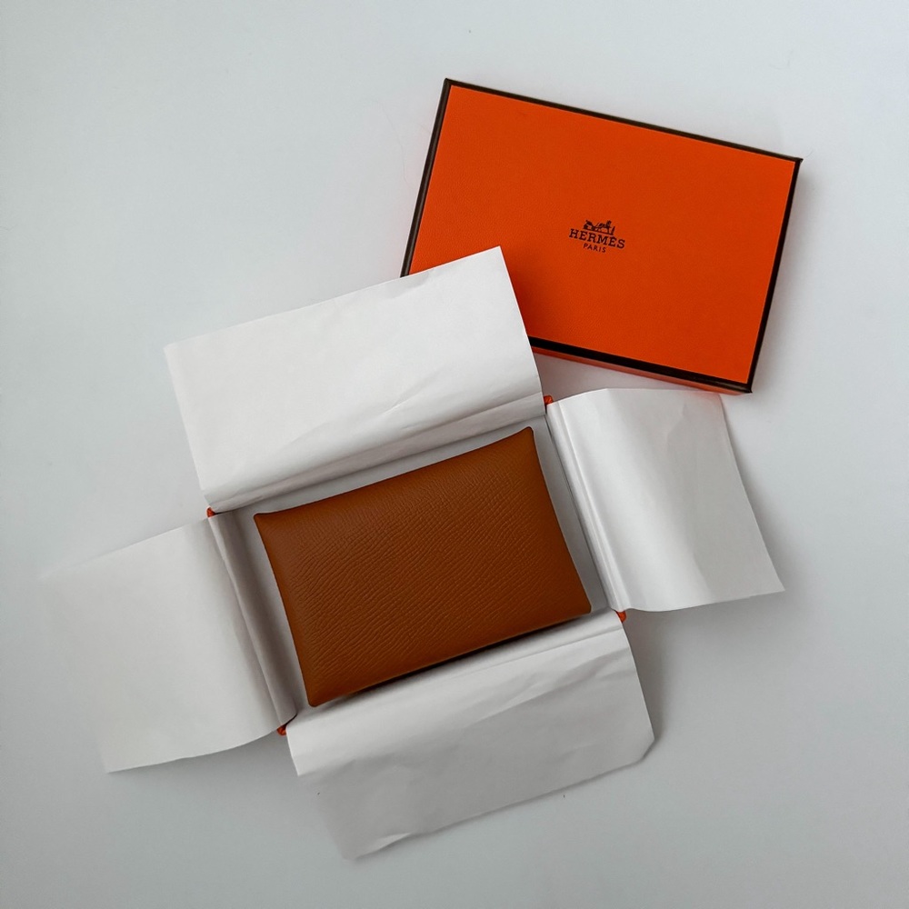 Hermes Calvi Wallet in Tan - Picture 1 of 5